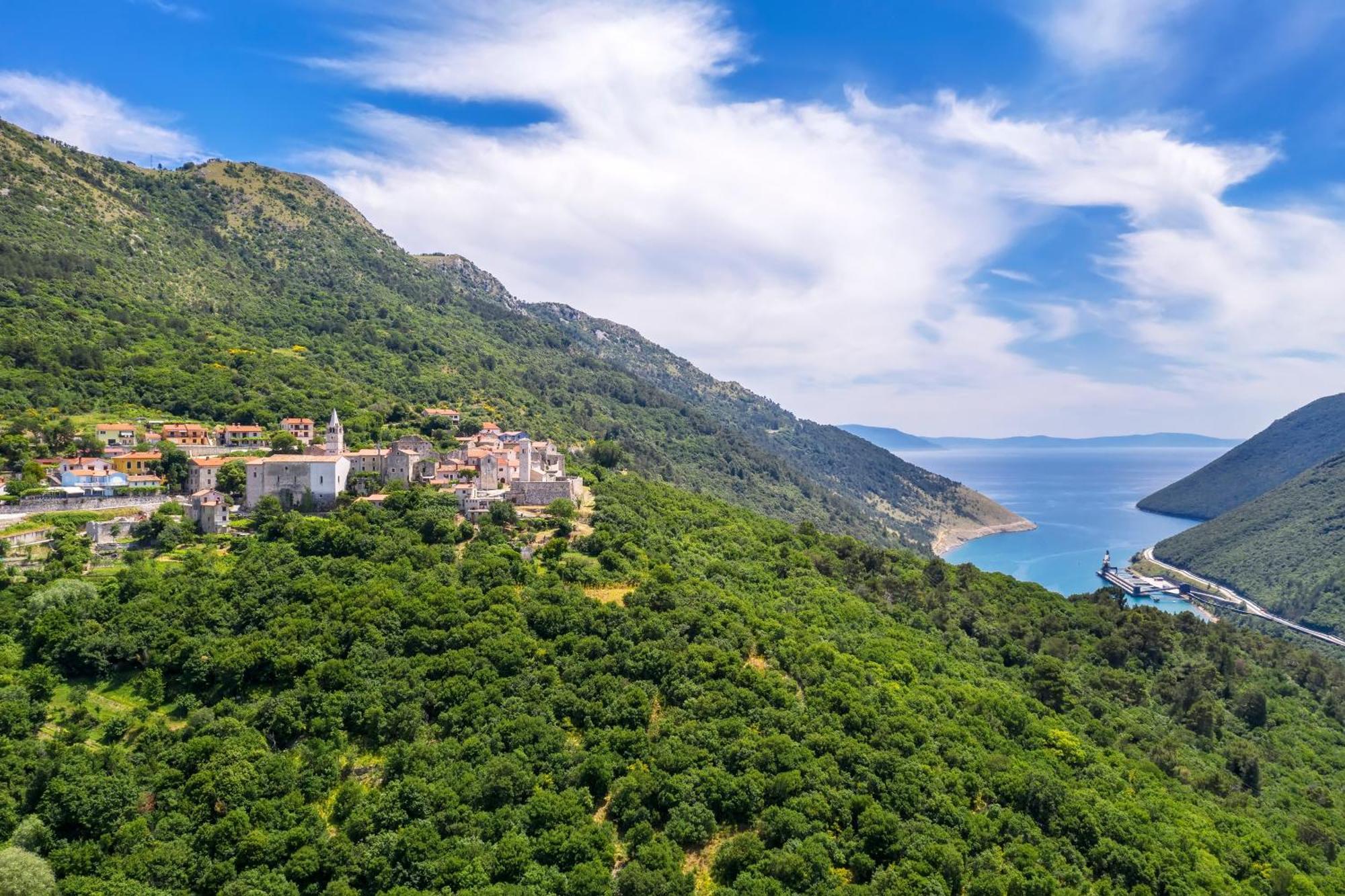Seafront Villa Andrijana - Happy Rentals Plomin Exterior photo